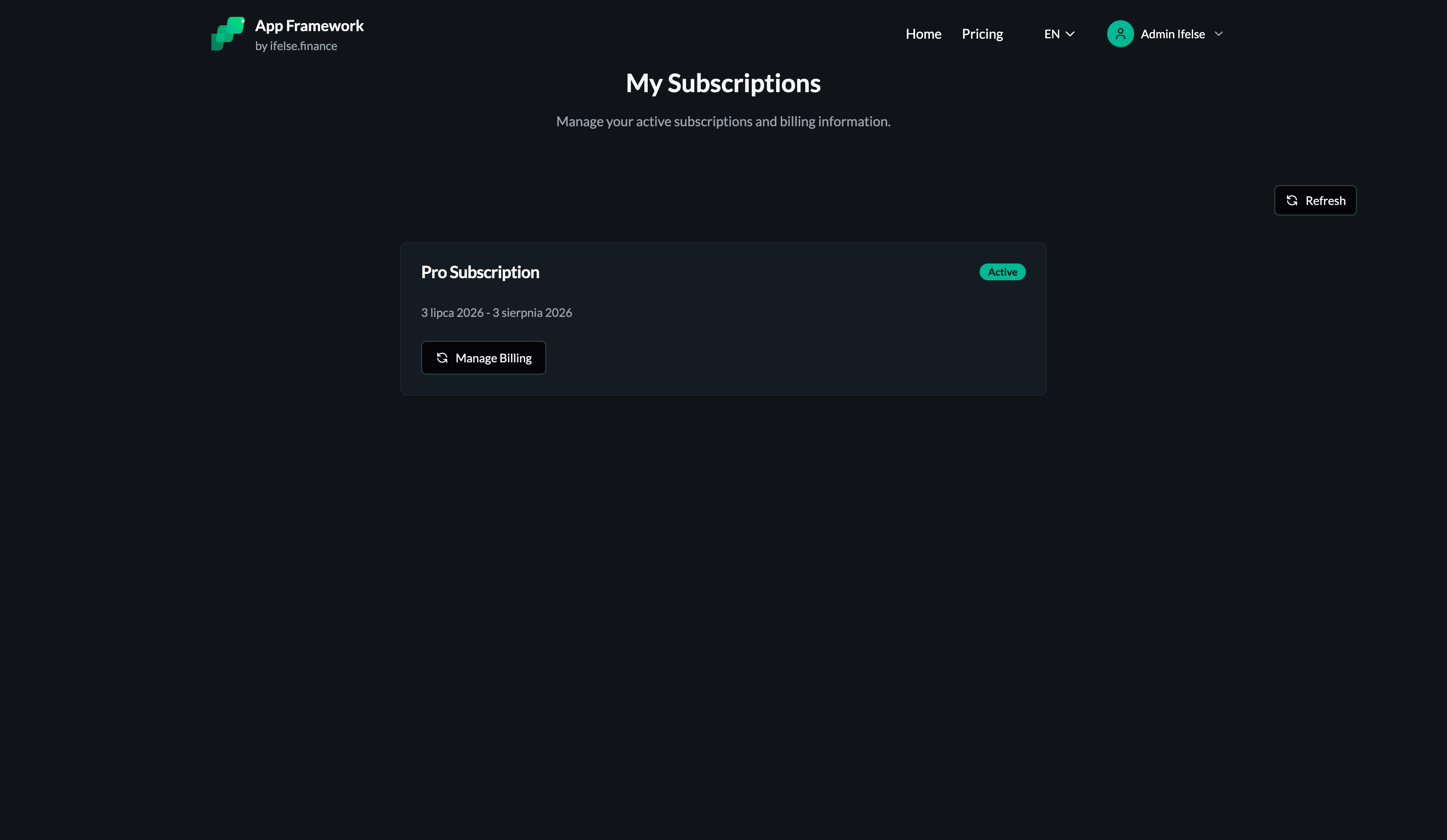 Subscriptions and invoices